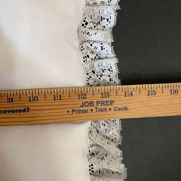 Vintage Decor Pillow Precious Moment Embroidered and lace trim12x 12” - Picture 6 of 8